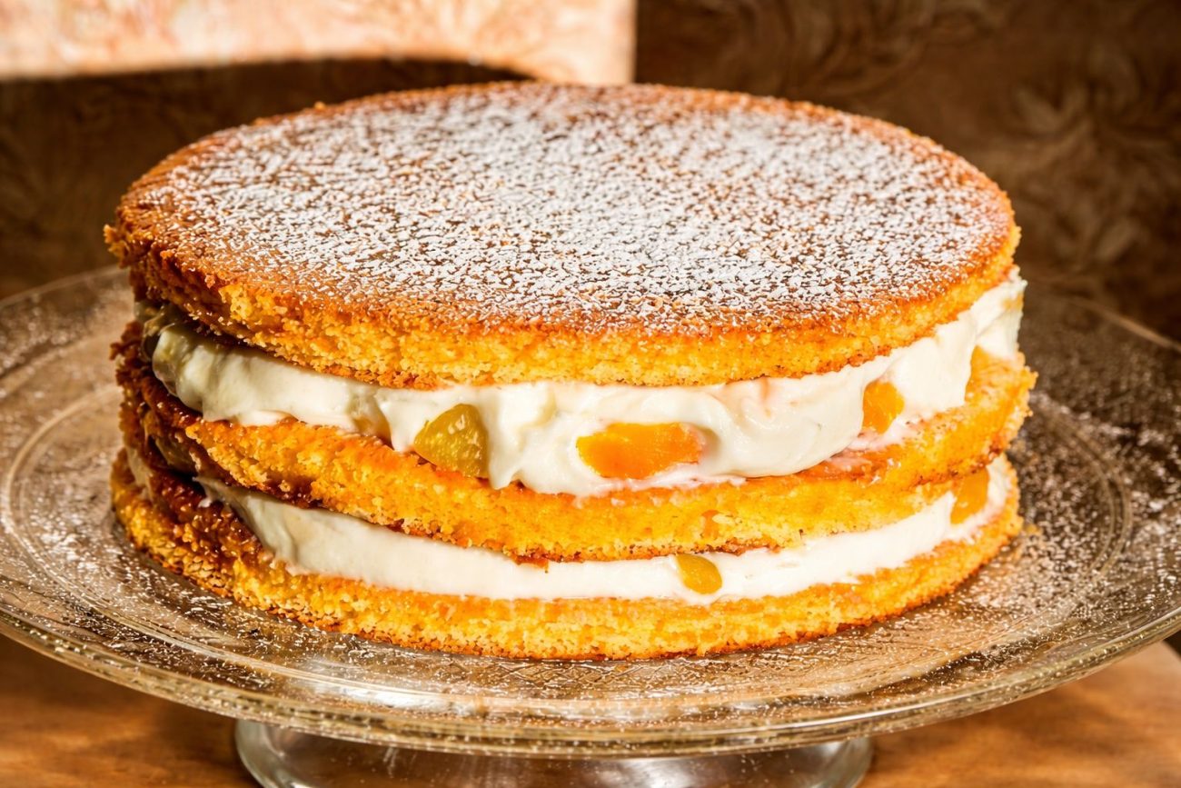 🍑Peach and Cream Cheese Cake